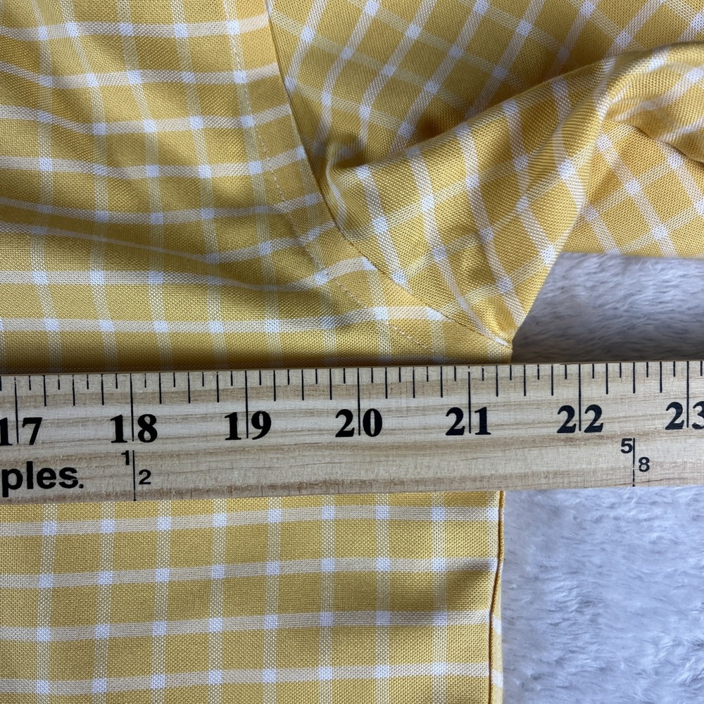 Brooks Brothers 346 Size Small Yellow Button Down Long Sleeve Shirt - Picture 5 of 10